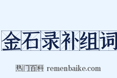 金石录补组词是什么意思的图片